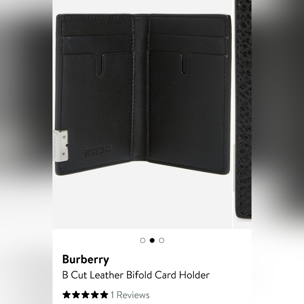 Burberry Black Textured Leather Card Holder.#3